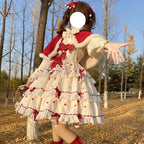 [Pre]Lolita Coat JSK Red Princess Winter Romantic Daily Outfit