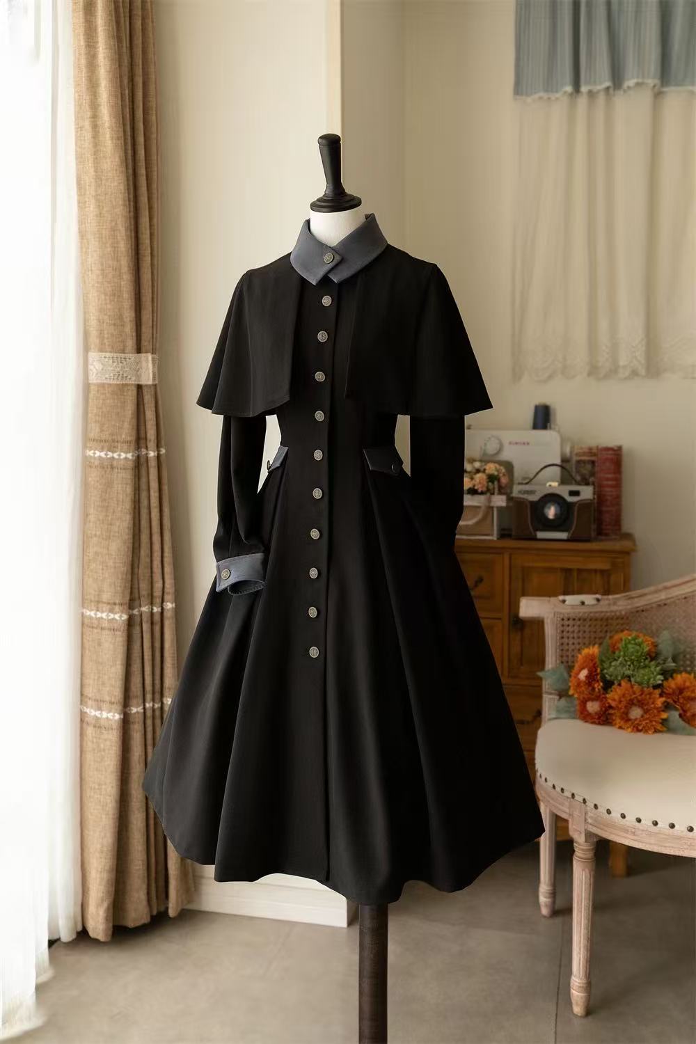Design Concept:

This Lolita coat is designed as a long-sleeve cardigan-style jacket with a retro and graceful silhouette. Crafted with soft knit fabric, it provides both warmth and elegance, making it perfect for layering with Lolita dresses and blouses. Available in three versatile colors — gray-blue, dark gray, and black — this coat enhances your classic Lolita wardrobe with timeless charm. Whether styled for daily wear or special occasions, it adds a touch of vintage sophistication to any outfit.