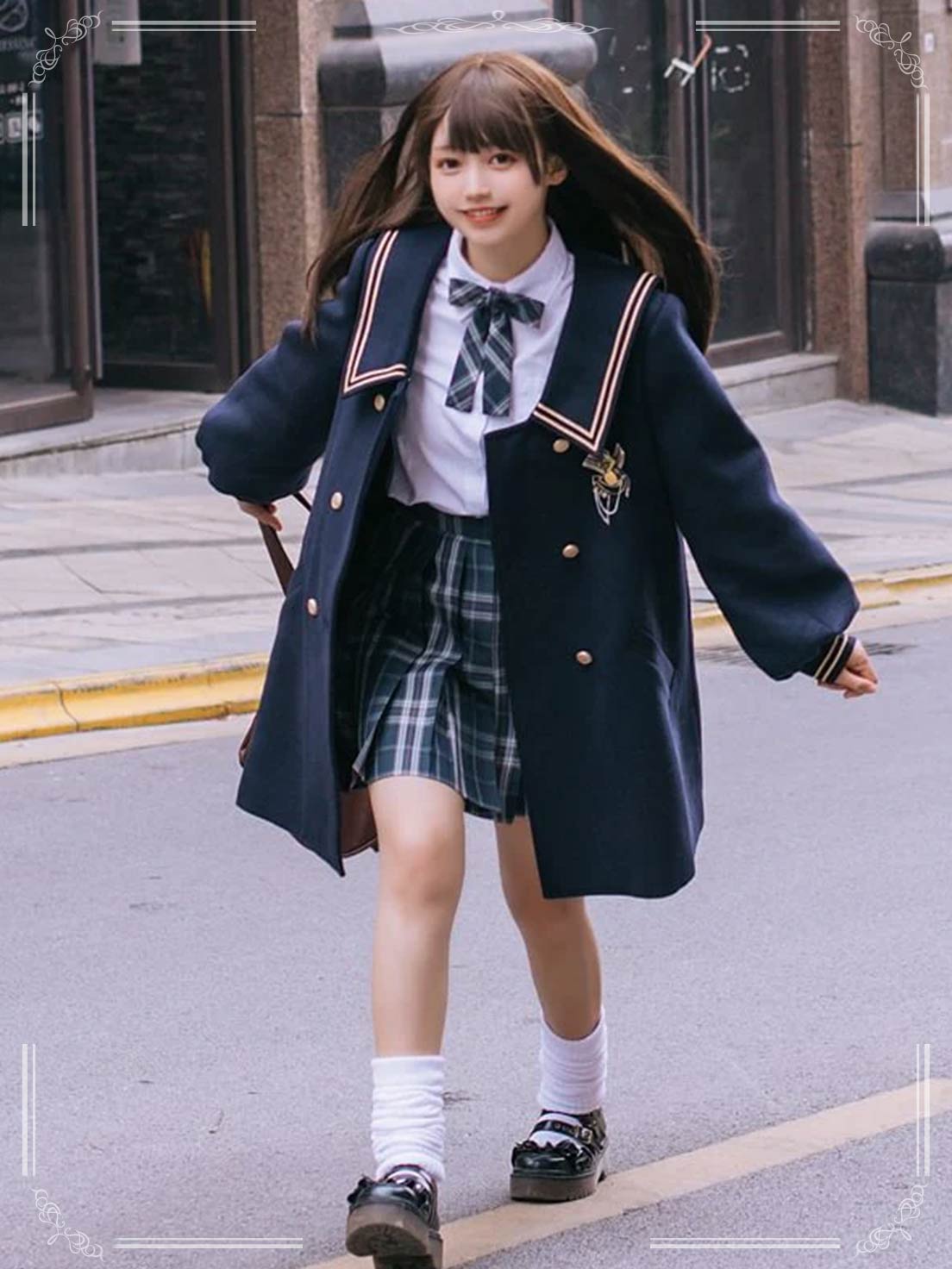 Lolita Coats Classic Woolen Japanese Preppy Style Plush Thickened Lolita JK