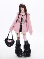 Design Concept:
This Lolita Coats hoodie features a playful Japanese sailor collar design in soft pink and gray tones, perfect for adding a touch of cute subculture style to your spring wardrobe. Crafted for comfort and casual wear, it offers a loose fit that allows for easy layering, while the hood adds practicality and charm. Ideal for daily streetwear or casual outings, this lightweight outerwear combines a unique aesthetic with everyday functionality, making it a versatile piece for any Lolita or casual
