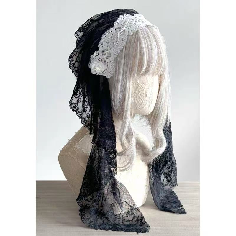 Design Concept:


This Lolita hair accessories collection features three elegant headbands crafted with gothic lace and delicate veil details, offering a charming subculture style. The set includes three variations—black and white, pure black, and pure white—each designed to add a refined and unique touch to Lolita outfits or cosplay looks.