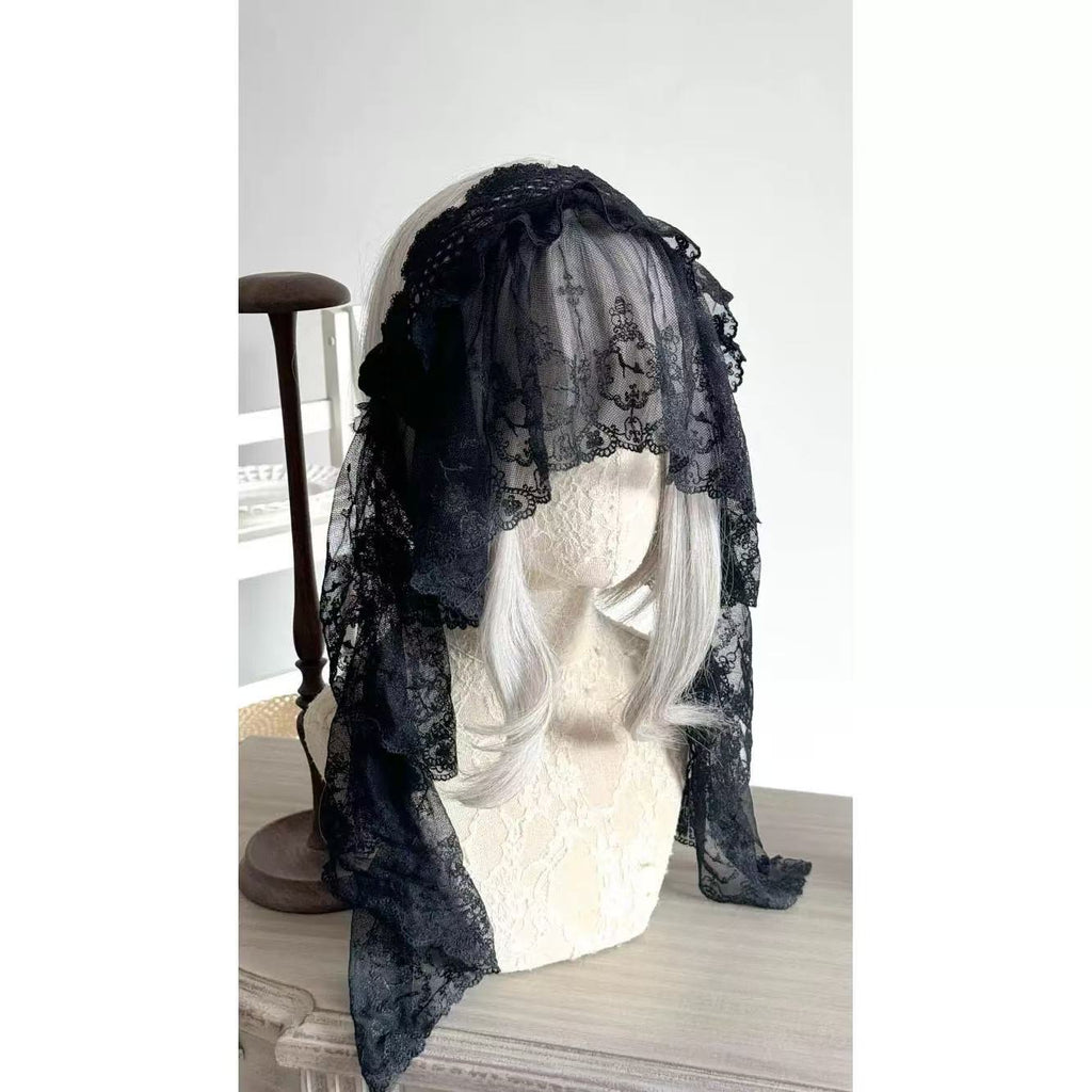 Design Concept:


This Lolita hair accessories collection features three elegant headbands crafted with gothic lace and delicate veil details, offering a charming subculture style. The set includes three variations—black and white, pure black, and pure white—each designed to add a refined and unique touch to Lolita outfits or cosplay looks.