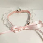 Design Concept:
This Lolita necklace features three sweet variations in soft pink lace, each with its own unique charm: a star pendant for a dreamy celestial touch, a bell pendant for a playful and cute accent, and a heart pendant that adds a hint of gothic sweetness, making them perfect to pair with Lolita fashion, cosplay, or daily wear.