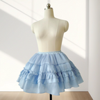 Lolita Petticoat Black Pink Blue White Super Fluffy Short A-line Crinoline for Daily Wear