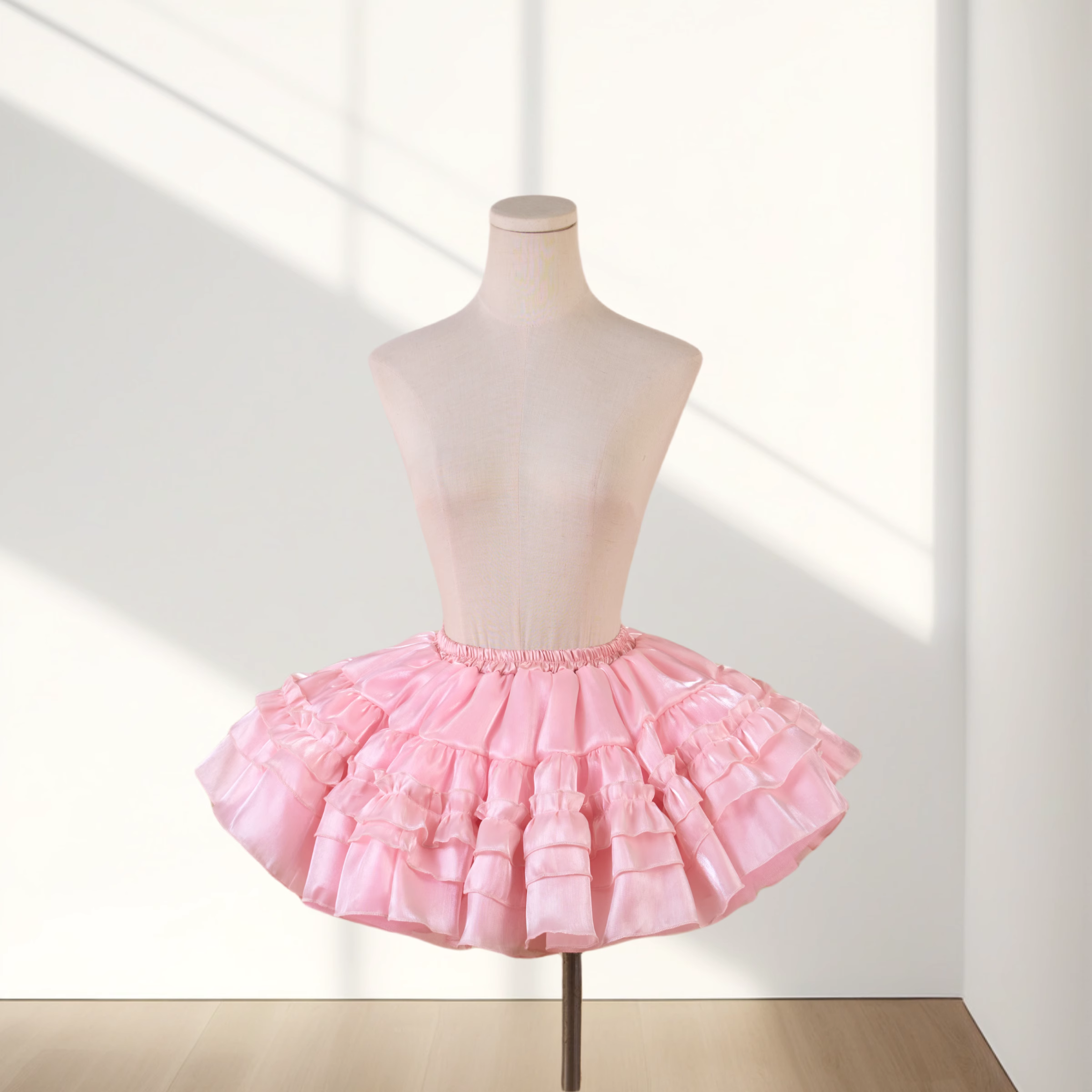 Lolita Petticoat Black Pink Blue White Super Fluffy Short A-line Crinoline for Daily Wear