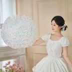 Lolita Petticoat Extra Fluffy - Sparkle Trim Mid Rise Short Crinoline in Black White