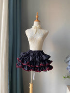 Lolita Petticoat Multicolor Punk Y2K Layered Puffy Pumpkin Skirt for Daily