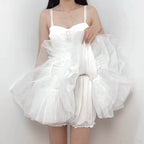 Lolita Petticoat Pure White Short A-line Soft Tulle Anti-Peek Mini Pannier for Daily