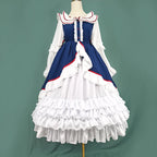 Lolita Petticoat White 4-Tier Lace Adjustable Fishbone A-line Crinoline 70cm for Daily Wear