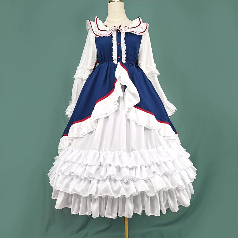 Lolita Petticoat White 4-Tier Lace Adjustable Fishbone A-line Crinoline 70cm for Daily Wear