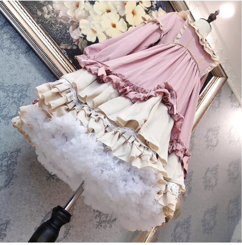 Lolita Petticoat White 60cm Double-layer Cloud-like Soft Tulle Crinoline for Daily Wear