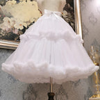 Lolita Petticoat White 60cm Double-layer Cloud-like Soft Tulle Crinoline for Daily Wear