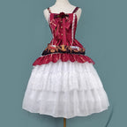 Lolita Petticoat White Adjustable Fishbone Midi Crinoline Cage Skirt for Daily Tea Party