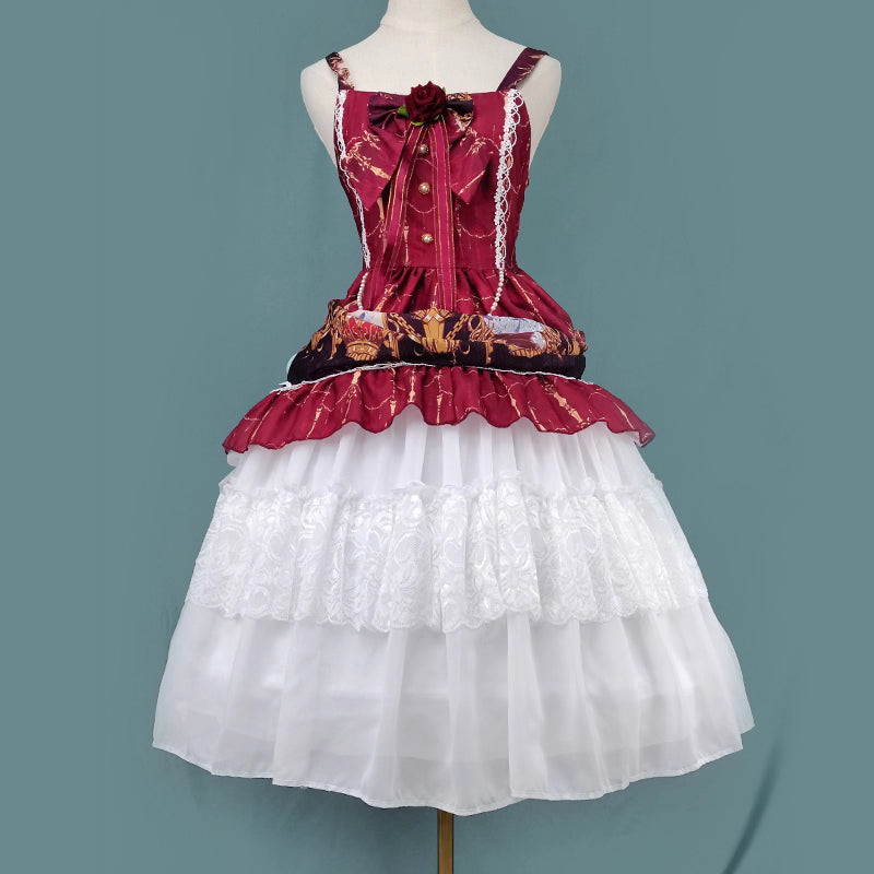 Lolita Petticoat White Adjustable Fishbone Midi Crinoline Cage Skirt for Daily Tea Party