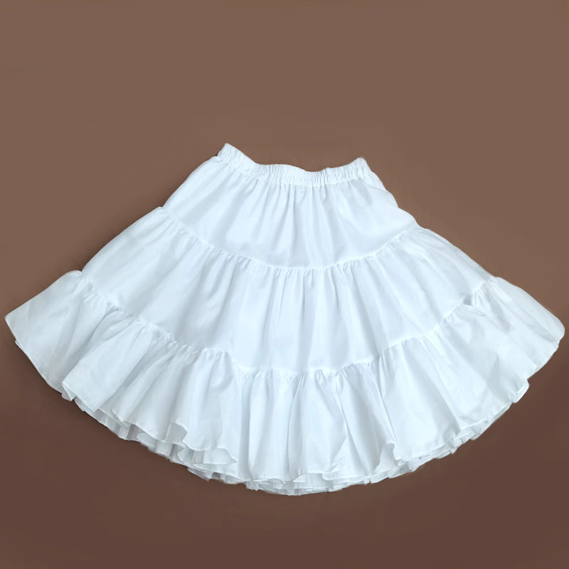 Lolita Petticoat White Boneless Cloud-like Soft Tulle 50cm Puff Skirt for Daily Wear