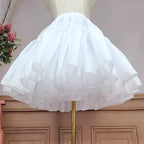 Lolita Petticoat White Fluffy Soft Tulle Cloud Mini Crinoline 45cm for Daily Tea Party