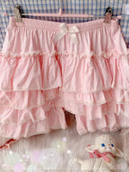 Lolita Petticoats Pink Japanese Warm Pumpkin Leggings Cake Versatile Shorts