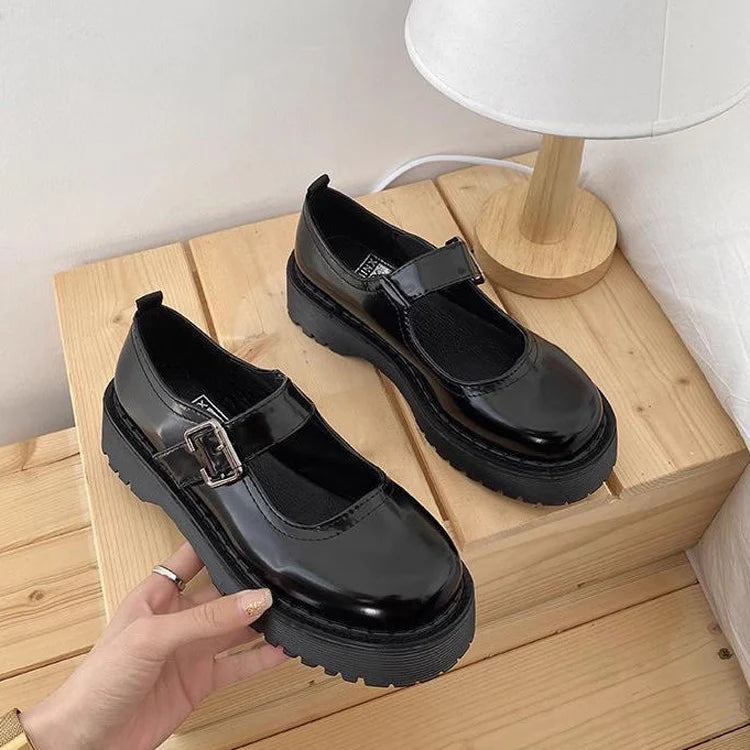 Design Concept:

These stylish Lolita Mary Jane shoes are designed for both elegance and comfort, perfectly capturing the refined charm of Ouji and Prince-inspired fashion. Made in classic black with a glossy finish, they feature the iconic Mary Jane strap that ensures a secure and timeless look. With a heel height of 3–5cm, these shoes provide just the right amount of lift while remaining stable for daily wear. Specially available in plus sizes, they offer a versatile fit for a wider range of Lolita and Ou