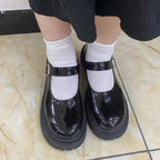 Design Concept:

These stylish Lolita Mary Jane shoes are designed for both elegance and comfort, perfectly capturing the refined charm of Ouji and Prince-inspired fashion. Made in classic black with a glossy finish, they feature the iconic Mary Jane strap that ensures a secure and timeless look. With a heel height of 3–5cm, these shoes provide just the right amount of lift while remaining stable for daily wear. Specially available in plus sizes, they offer a versatile fit for a wider range of Lolita and Ou