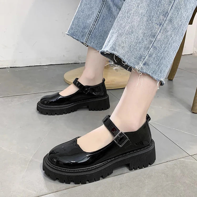Design Concept:

These stylish Lolita Mary Jane shoes are designed for both elegance and comfort, perfectly capturing the refined charm of Ouji and Prince-inspired fashion. Made in classic black with a glossy finish, they feature the iconic Mary Jane strap that ensures a secure and timeless look. With a heel height of 3–5cm, these shoes provide just the right amount of lift while remaining stable for daily wear. Specially available in plus sizes, they offer a versatile fit for a wider range of Lolita and Ou