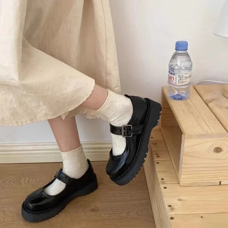 Design Concept:

These stylish Lolita Mary Jane shoes are designed for both elegance and comfort, perfectly capturing the refined charm of Ouji and Prince-inspired fashion. Made in classic black with a glossy finish, they feature the iconic Mary Jane strap that ensures a secure and timeless look. With a heel height of 3–5cm, these shoes provide just the right amount of lift while remaining stable for daily wear. Specially available in plus sizes, they offer a versatile fit for a wider range of Lolita and Ou
