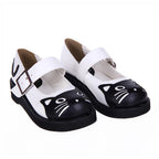 Design Concept:

These elegant Lolita shoes combine glossy sophistication with sweet charm. Crafted from high-quality materials, the shoes feature a shiny finish that enhances their refined look. The pointed toe design adds a touch of elegance, while the 3cm wedge heel provides both subtle height and comfortable stability, making them perfect for daily wear. Available in two styles—classic black and a chic black-and-white combination—these shoes are versatile choices that pair beautifully with both classic 