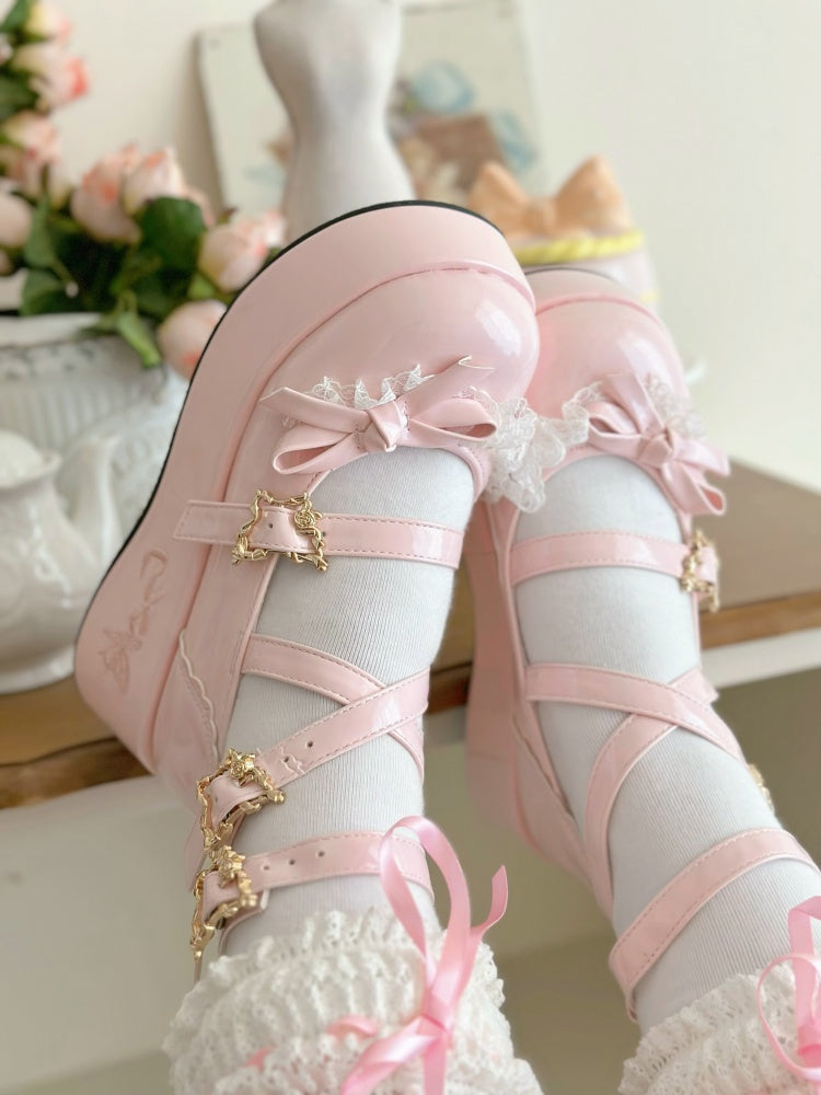Lolita Shoes Cute Platform Muffin Shoes Sweet Girl Elegant Cla Doll Doll Shoes