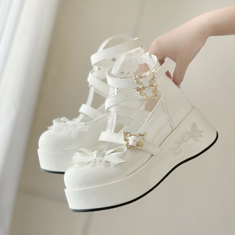 Lolita Shoes Cute Platform Muffin Shoes Sweet Girl Elegant Cla Doll Doll Shoes