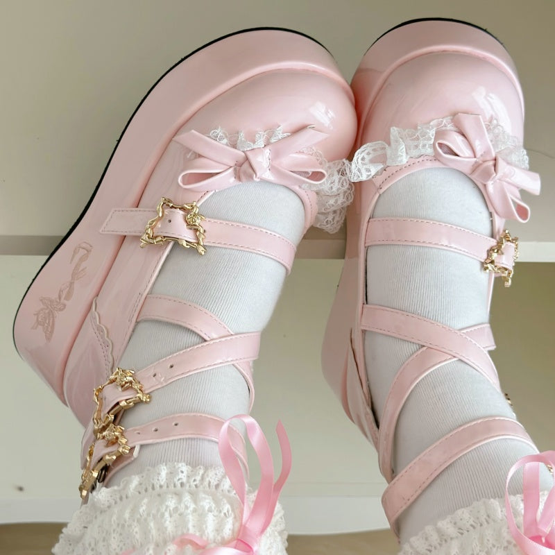 Lolita Shoes Cute Platform Muffin Shoes Sweet Girl Elegant Cla Doll Doll Shoes