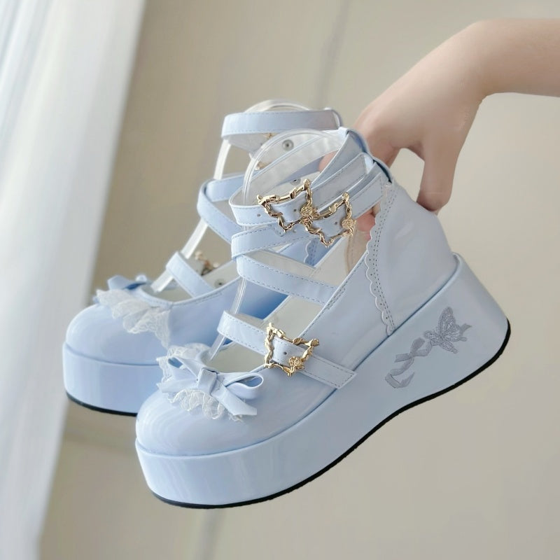 Lolita Shoes Cute Platform Muffin Shoes Sweet Girl Elegant Cla Doll Doll Shoes