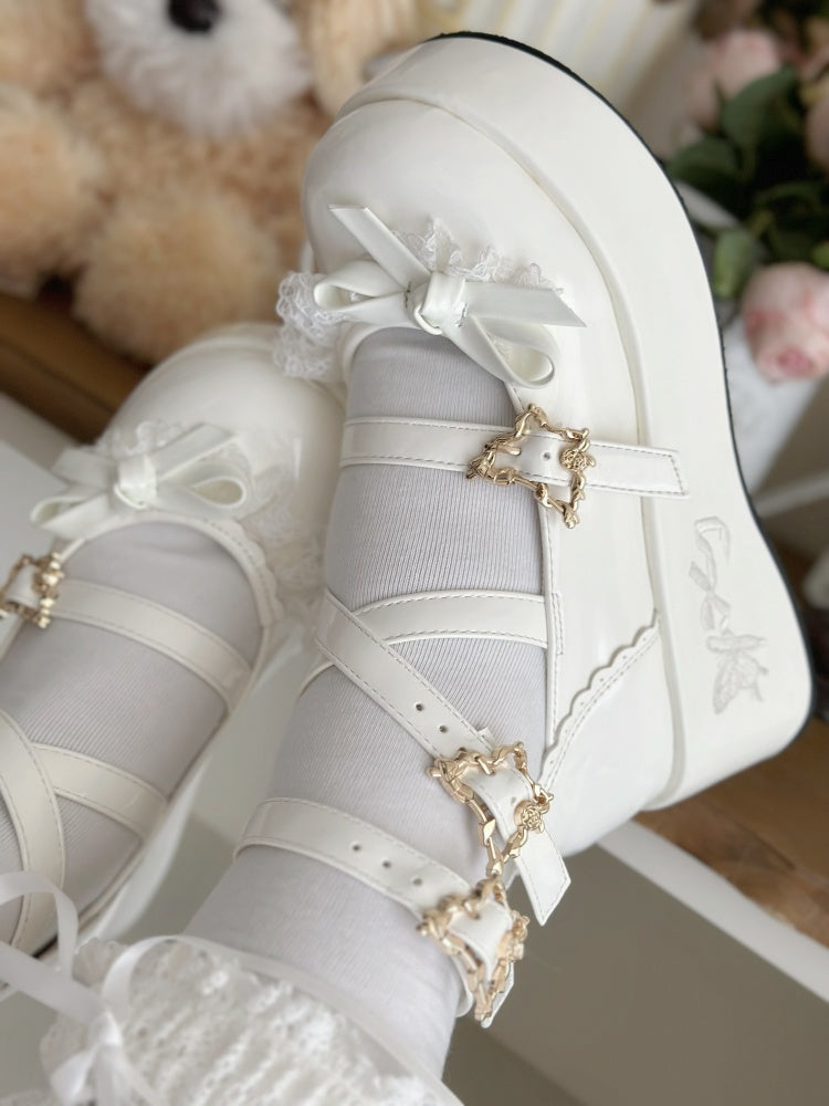 Lolita Shoes Cute Platform Muffin Shoes Sweet Girl Elegant Cla Doll Doll Shoes