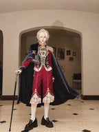 Design Concept:
These red Lolita trousers are inspired by vintage European royal court fashion, reflecting a refined prince-style aesthetic. Crafted with attention to detail, they feature a tailored silhouette that balances elegance and comfort, making them suitable for daily wear, tea parties, or themed Lolita gatherings. The rich red hue adds a regal touch to any Lolita ensemble.