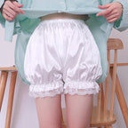 Design Concept:
These Lolita shorts are designed for both functionality and style, available in black and white. Featuring two options—delicate lace trim or a simple basic design—they provide comfortable coverage while preventing exposure, making them perfect for daily wear, cosplay, or pairing with skirts and dresses. The high-waist cut ensures a flattering silhouette while keeping a cute and elegant Lolita charm.