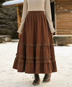 Description:

Embrace the warm and sophisticated charm of the season with our Mallard Elegance Brown Lolita Skirt. Expertly crafted in a rich, pure brown hue inspired by the luxurious mallard color trend, this A-line skirt offers a perfect blend of classic Lolita style and modern fashion sensibility. The delicate lace trim adds a touch of romantic elegance to the graceful A-line silhouette, which flows beautifully from the waist to create a flattering and feminine shape. Designed for both comfort and style,