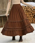 Description:

Embrace the warm and sophisticated charm of the season with our Mallard Elegance Brown Lolita Skirt. Expertly crafted in a rich, pure brown hue inspired by the luxurious mallard color trend, this A-line skirt offers a perfect blend of classic Lolita style and modern fashion sensibility. The delicate lace trim adds a touch of romantic elegance to the graceful A-line silhouette, which flows beautifully from the waist to create a flattering and feminine shape. Designed for both comfort and style,