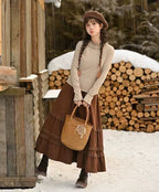 Description:

Embrace the warm and sophisticated charm of the season with our Mallard Elegance Brown Lolita Skirt. Expertly crafted in a rich, pure brown hue inspired by the luxurious mallard color trend, this A-line skirt offers a perfect blend of classic Lolita style and modern fashion sensibility. The delicate lace trim adds a touch of romantic elegance to the graceful A-line silhouette, which flows beautifully from the waist to create a flattering and feminine shape. Designed for both comfort and style,
