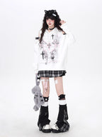 Design Concept:
These Lolita stockings combine playful plaid patterns with star patchwork details, delivering a unique blend of sweet and streetwear aesthetics. Crafted in versatile black-white and bold black-red colorways, the socks feature a layered scrunched design that adds volume and personality to any outfit. The soft knit fabric ensures both comfort and durability, making them a perfect choice for daily wear, casual outings, or pairing with statement shoes. Designed with a light alt-culture touch, th