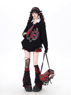 Design Concept:
These Lolita stockings combine playful plaid patterns with star patchwork details, delivering a unique blend of sweet and streetwear aesthetics. Crafted in versatile black-white and bold black-red colorways, the socks feature a layered scrunched design that adds volume and personality to any outfit. The soft knit fabric ensures both comfort and durability, making them a perfect choice for daily wear, casual outings, or pairing with statement shoes. Designed with a light alt-culture touch, th