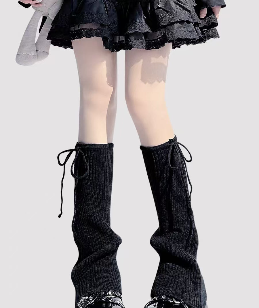 Design Concept:


The mid-calf length design (approximately 38cm) offers versatile styling options, making them ideal for pairing with wide-leg pants, JK uniforms, or standalone wear. The stackable feature enables creative layering possibilities, allowing you to express your individual style through different stacking heights and combinations. Available in four contemporary colors - Classic Black, Deep Charcoal Gray, Pure White, and Rebellious Pink - each hue represents a distinct aspect of alternative cult