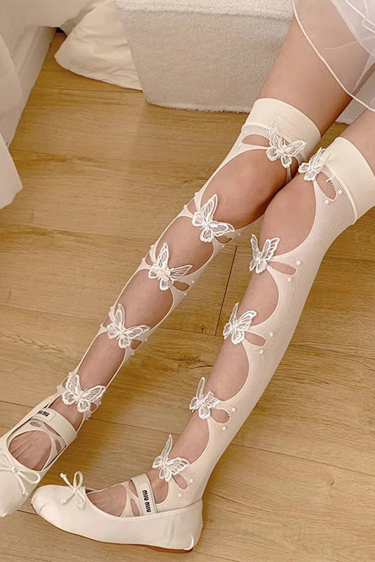 Design Concept:


Step into elegance with these Lolita stockings, available in classic white and black. Designed with delicate lace and charming hollow-out bow details, they bring a touch of sweetness and refinement to any coordinate. The soft, breathable fabric ensures comfort while maintaining a graceful fit, making them perfect for daily wear, tea parties, or themed events. Whether paired with JSKs, skirts, or dresses, these long socks complete your outfit with a timeless Lolita charm.