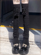 Long Tube Over Knee Leg Lolita Stockings Cover Japanese Autumn and Winter Knitted Thickened Warm Cute High Tube Lolita Accessories