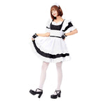 Maid Outfit Cosplay Costume for Women Black and White Anime Waitress Uniform Dress