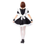 Maid Outfit Cosplay Costume for Women Black and White Anime Waitress Uniform Dress