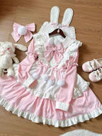 Design Concept:

Step into a world of charming service with this elegant Lolita-style maid outfit, designed to showcase both sweetness and sophistication. This detailed dress features a flattering waist tie that accentuates your figure and comes with a unique sleeved apron for an authentic and complete look. Crafted from high-quality materials with delicate lace and ruffled trim, it is perfect for cosplay events, themed parties, or adding a touch of daily fantasy. Available in three classic colors: a soft&n