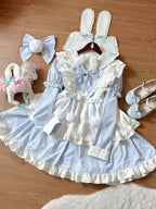 Design Concept:

Step into a world of charming service with this elegant Lolita-style maid outfit, designed to showcase both sweetness and sophistication. This detailed dress features a flattering waist tie that accentuates your figure and comes with a unique sleeved apron for an authentic and complete look. Crafted from high-quality materials with delicate lace and ruffled trim, it is perfect for cosplay events, themed parties, or adding a touch of daily fantasy. Available in three classic colors: a soft&n