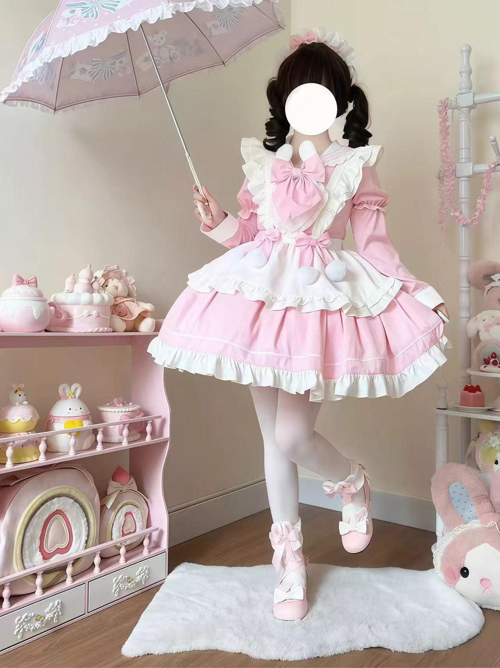 Design Concept:

Step into a world of charming service with this elegant Lolita-style maid outfit, designed to showcase both sweetness and sophistication. This detailed dress features a flattering waist tie that accentuates your figure and comes with a unique sleeved apron for an authentic and complete look. Crafted from high-quality materials with delicate lace and ruffled trim, it is perfect for cosplay events, themed parties, or adding a touch of daily fantasy. Available in three classic colors: a soft&n