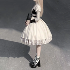Military Lolita Short Gothic Lolita Dark Dress Dark OP Dress