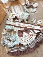 Mint Chocolate Op Tea Party Fashion Whimsical Bunny Themed Lolita Set Cake Dress