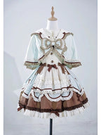 Mint Chocolate Sweet Girl Doll Tea Party Fashion Dramatic Ruffle Cake Dress