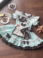 Mint chocolate Tea Party Fashion Pastel Hued Maid Style Lolita Dress Cake Dress